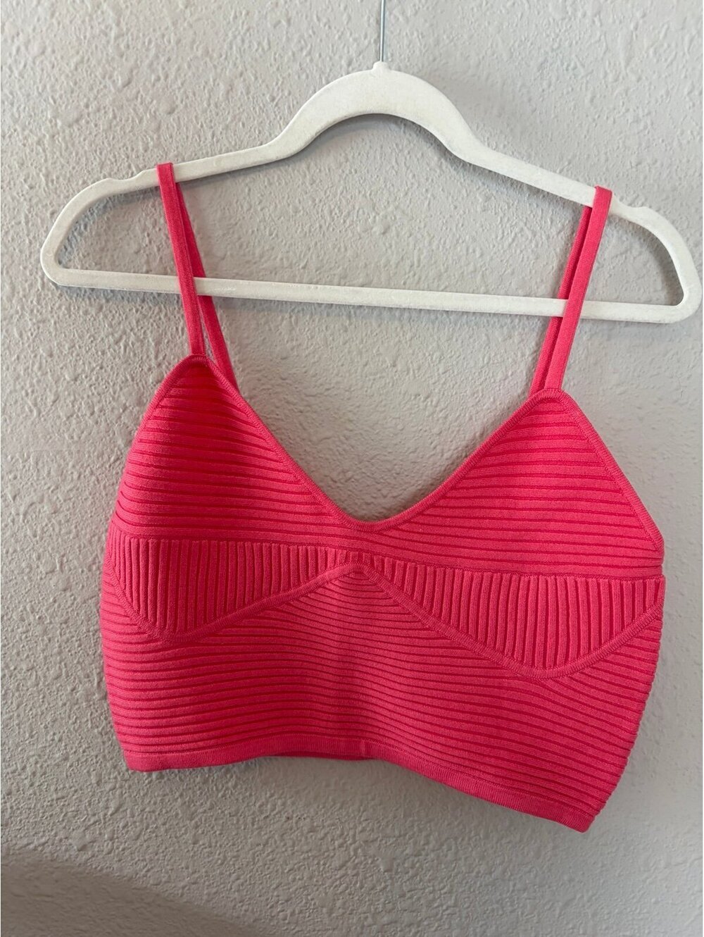 NWT Aerie Pink Cropped Sweater Tank size L. $45 retail